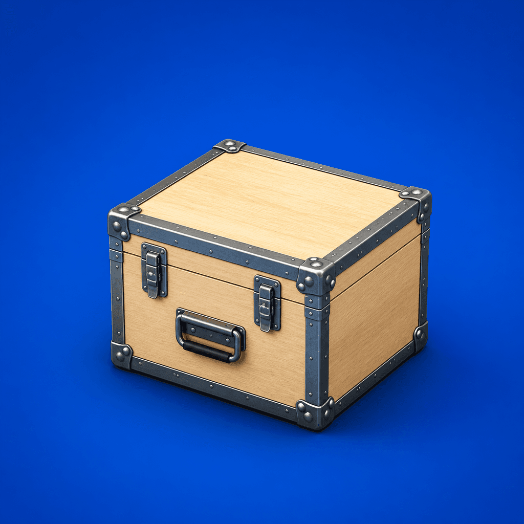Characterful 3D plywood transport case